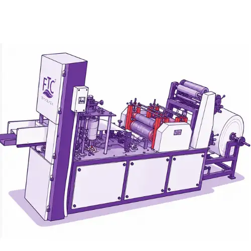 Tissue Paper Making Machine with Heater Embossing